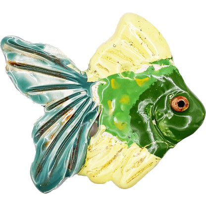 WATCH Resources Art Guild - Ceramic Arts Handmade Clay Crafts Glazed Fish 4-inch by 3.5-inch made by Lisa Uptain and Anonymous 4592