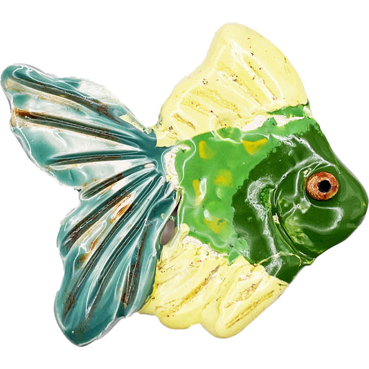 WATCH Resources Art Guild - Ceramic Arts Handmade Clay Crafts Glazed Fish 4-inch by 3.5-inch made by Lisa Uptain and Anonymous 4592