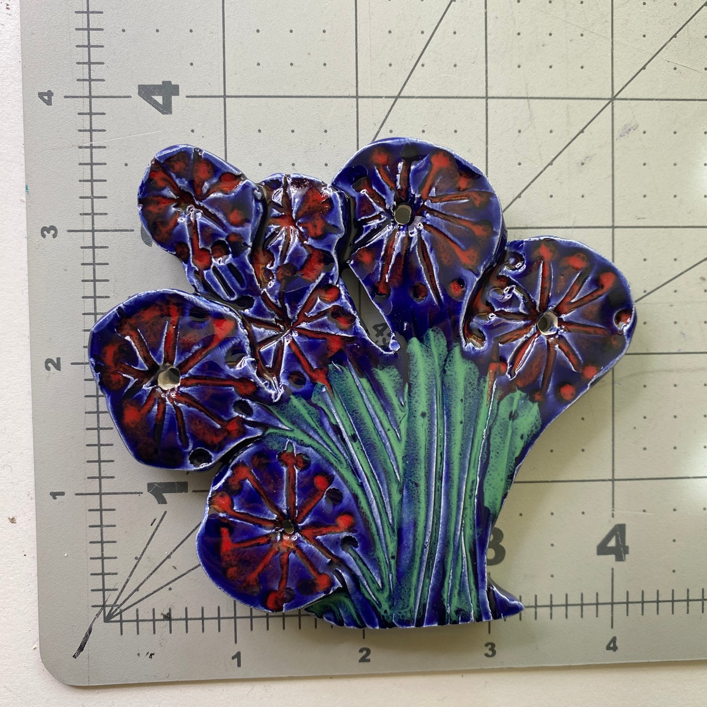 Ceramic Arts Handmade Clay Crafts Glazed Fish 4-inch by 4-inch Anonymous 4127