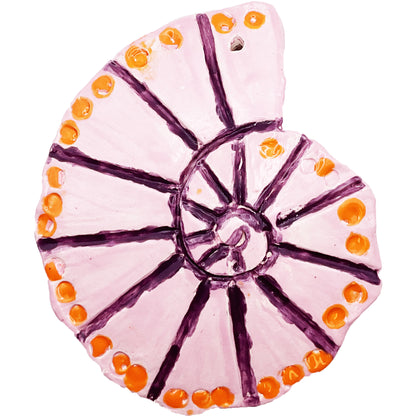 Ceramic Arts Handmade Clay Crafts Glazed Shell 4.5-inch by 5-inch made by Loreen Bartschi 4816