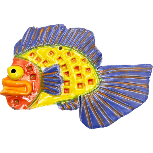 Ceramic Arts Handmade Clay Crafts Glazed Fish 4.5-inch by 6.5-inch made by Eric Stacy and Roger Maxwell 4031