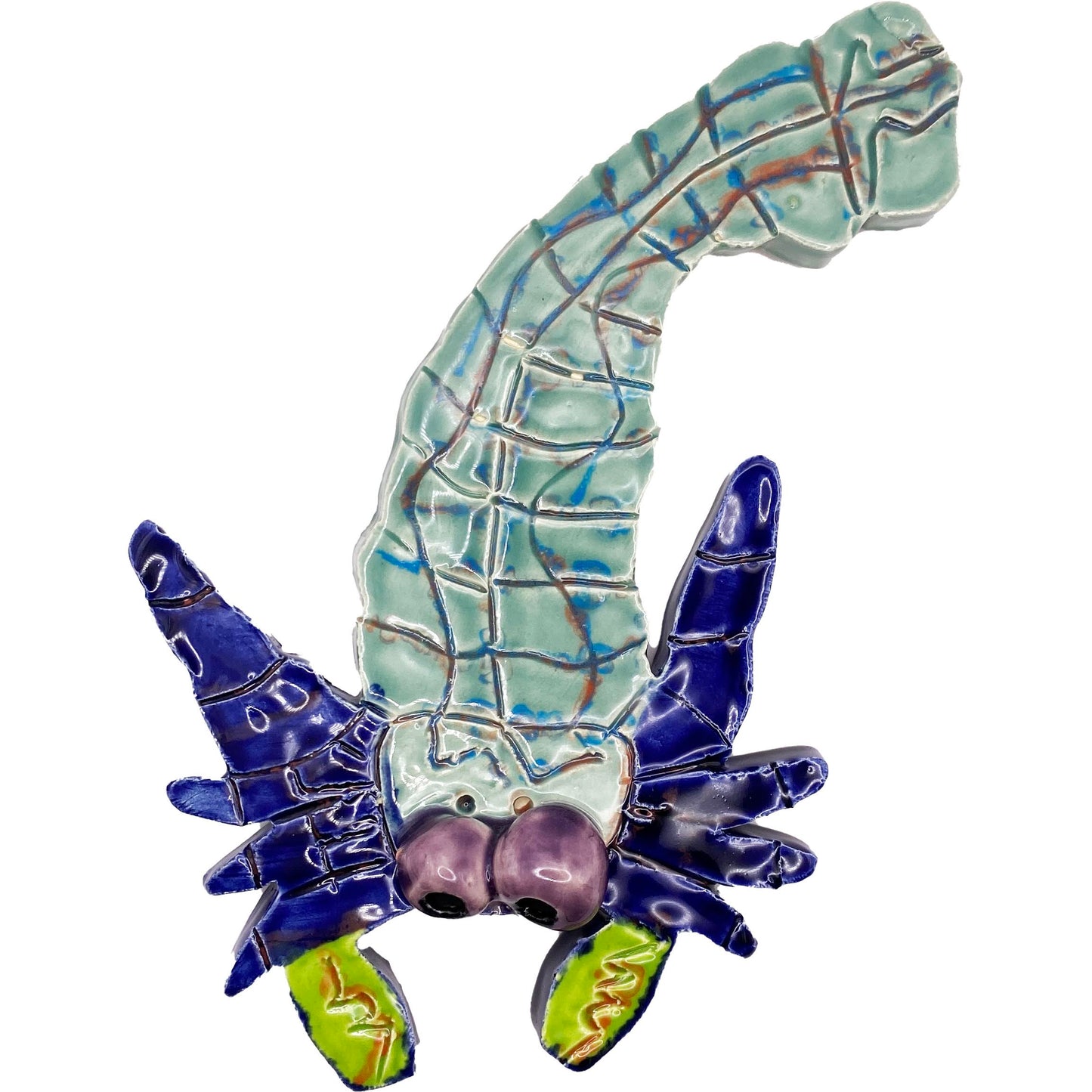 Ceramic Arts Handmade Clay Crafts Glazed Fish 4.5-inch by 7-inch made by Eric Stacy 4132