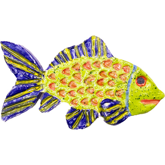 Ceramic Arts Handmade Clay Crafts Glazed Fish 5-inch by 3-inch made by Cassandra Richardson