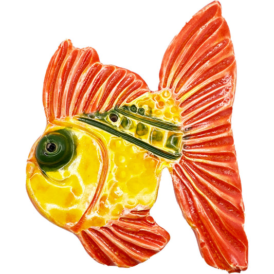 Ceramic Arts Handmade Clay Crafts Glazed Fish 5-inch by 4-inch made by Anonymous 4028
