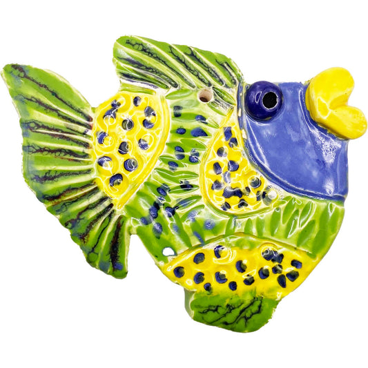 Ceramic Arts Handmade Clay Crafts Glazed Fish 5-inch by 4-inch made by Roger Maxwell 4079