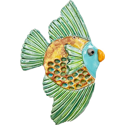 Ceramic Arts Handmade Clay Crafts Glazed Fish 5-inch by 7.5-inch made by WATCH 4774