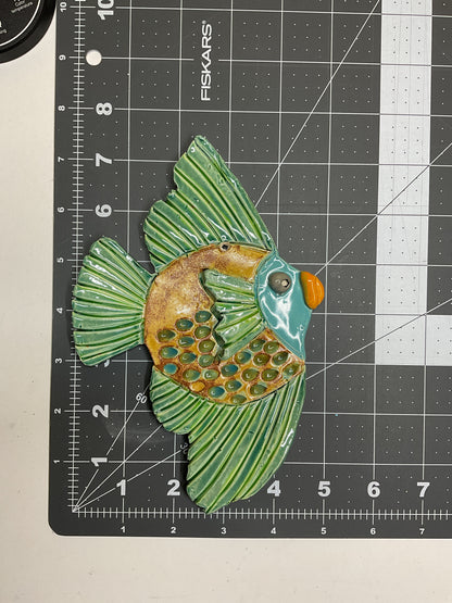 Ceramic Arts Handmade Clay Crafts Glazed Fish 5-inch by 7.5-inch made by WATCH 4774