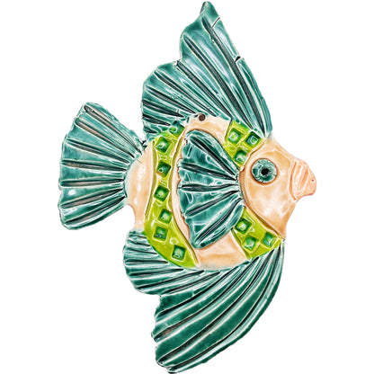 Ceramic Arts Handmade Clay Crafts Glazed Fish 5-inch by 8-inch made by Lisa Uptain and WATCH 4792