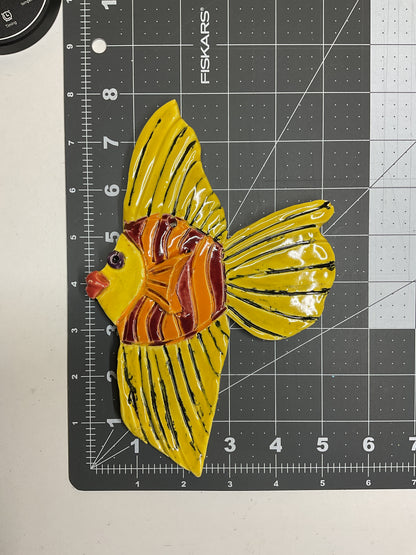 Ceramic Arts Handmade Clay Crafts Glazed Fish 5.5-inch by 8-inch made by WATCH and SM 4770