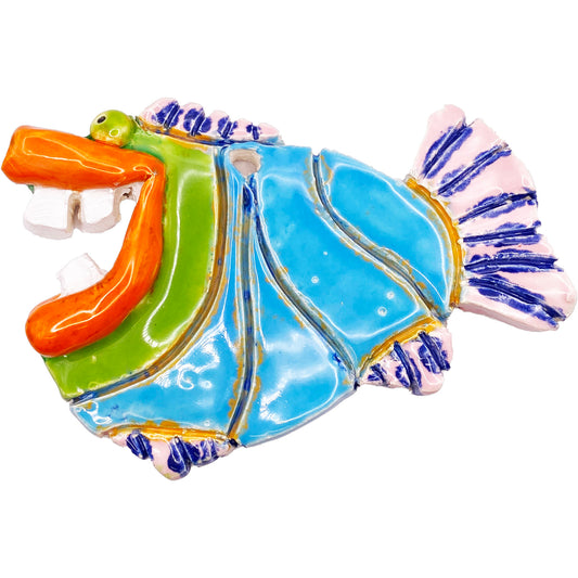 Ceramic Arts Handmade Clay Crafts Glazed Fish 6-inch by 4-inch made by Anonymous