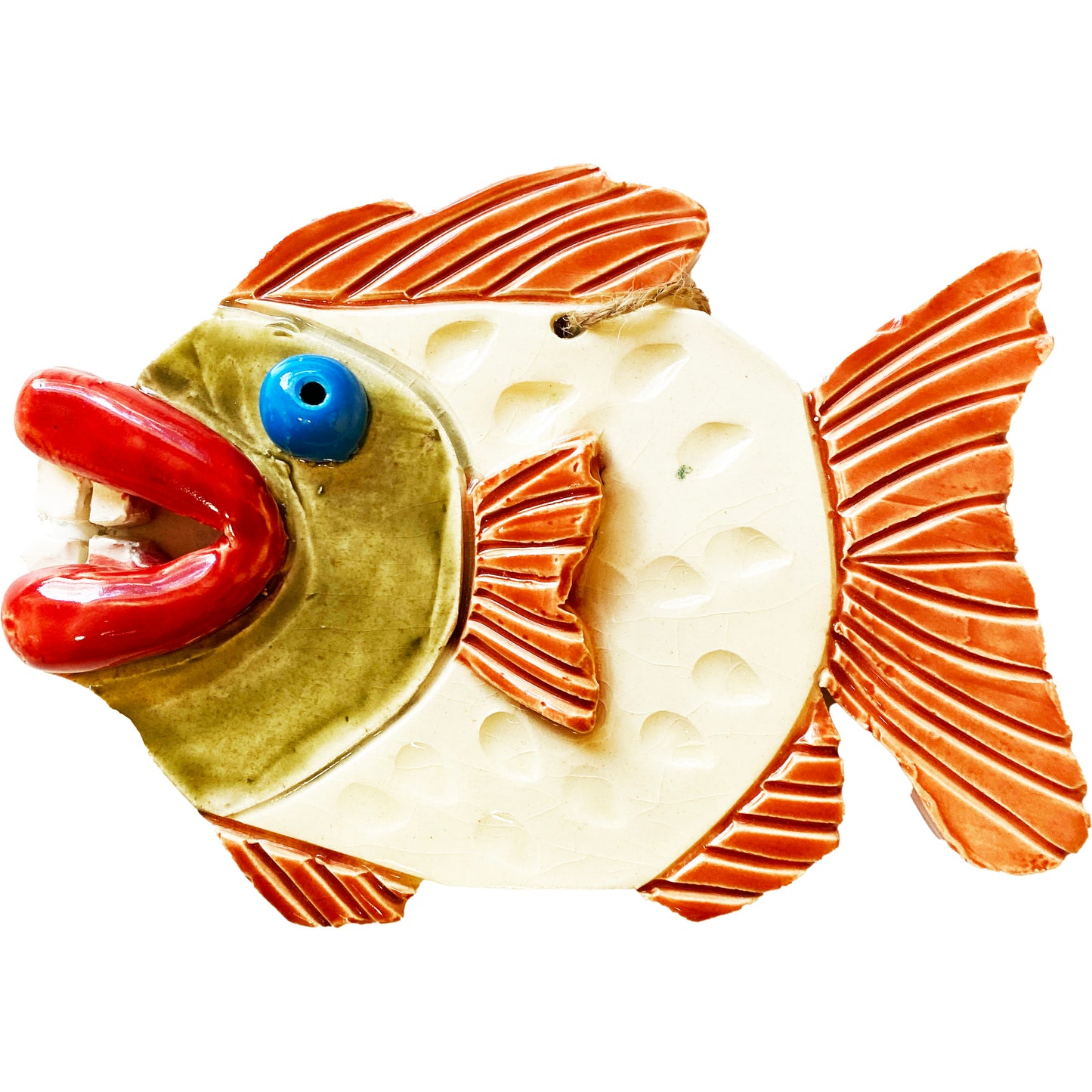 WATCH Resources Art Guild - Ceramic Arts Handmade Clay Crafts Glazed Fish 6-inch by 4-inch made by Anonymous 4506