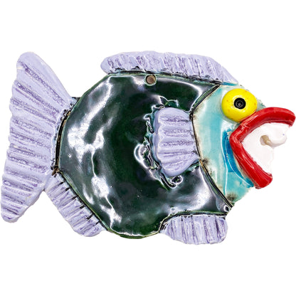 Ceramic Arts Handmade Clay Crafts Glazed Fish 6-inch by 4-inch made by Eric Stacy 4016