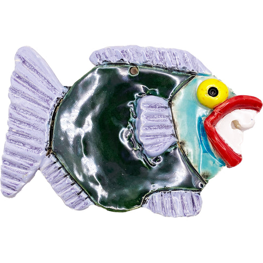 Ceramic Arts Handmade Clay Crafts Glazed Fish 6-inch by 4-inch made by Eric Stacy 4016