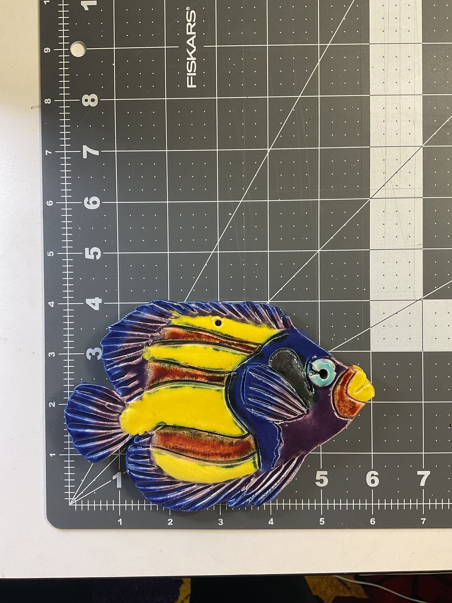 Ceramic Arts Handmade Clay Crafts Glazed Fish 6-inch by 4-inch made by Lisa Uptain 4701