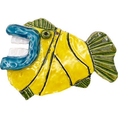 Ceramic Arts Handmade Clay Crafts Glazed Fish 6-inch by 4.5-inch made by Cassandra Richardson 4135