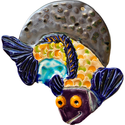 WATCH Resources Art Guild - Ceramic Arts Handmade Clay Crafts Glazed Fish 6-inch by 5-inch made by Ashley Dorsett 4504