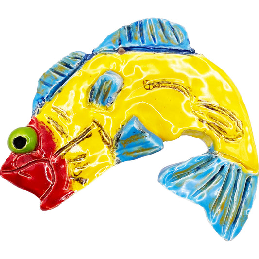 Ceramic Arts Handmade Clay Crafts Glazed Fish 6-inch by 5-inch made by Breanne Wright
