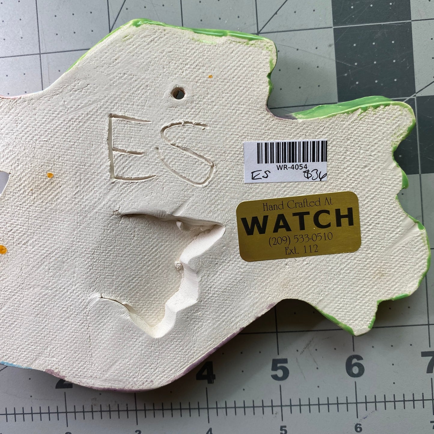 Ceramic Arts Handmade Clay Crafts Glazed Fish 6-inch by 5-inch made by Eric Stacy 4054