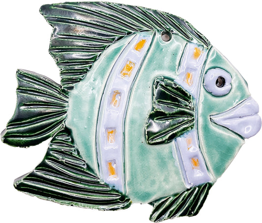 WATCH Resources Art Guild - Ceramic Arts Handmade Clay Crafts Glazed Fish 6-inch by 5-inch made by Lisa Uptain and WATCH 4763