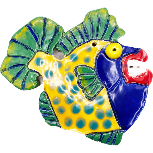 Ceramic Arts Handmade Clay Crafts Glazed Fish 6-inch by 5.5-inch made by Anonymous 4067