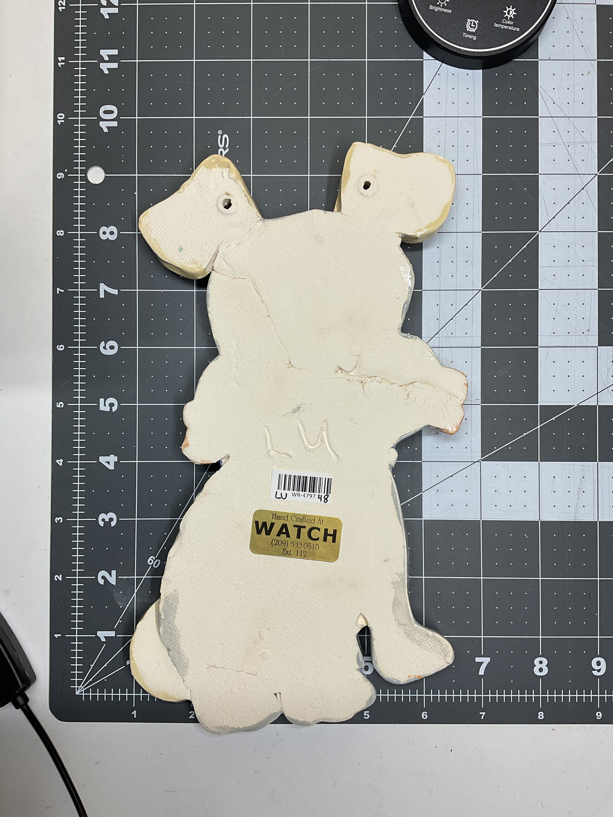 Ceramic Arts Handmade Clay Crafts Glazed Dog 6-inch by 9.5-inch made by Lisa Uptain 4797