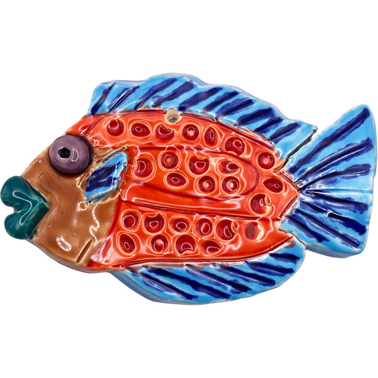Ceramic Arts Handmade Clay Crafts Glazed Fish 6.5-inch by 4-inch made by Ryan Imhoff 4116