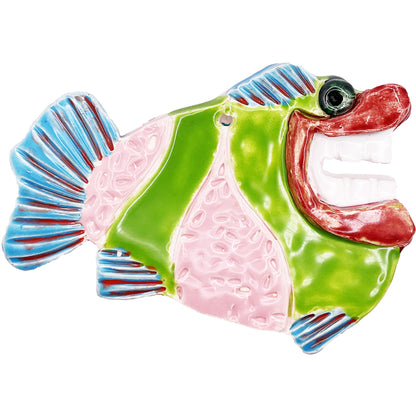 Ceramic Arts Handmade Clay Crafts Glazed Fish 6.5-inch by 4.5-inch made by WATCH 4833