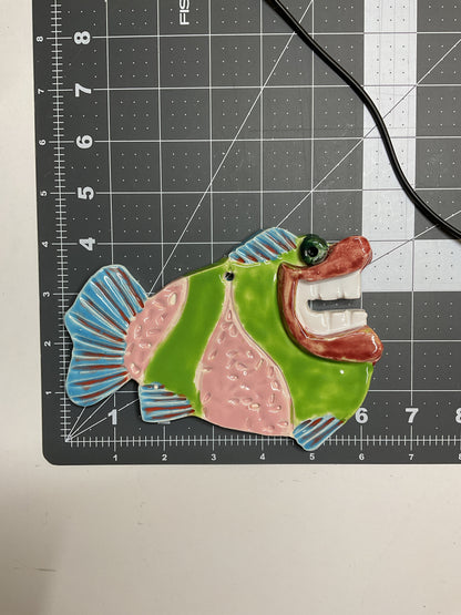 Ceramic Arts Handmade Clay Crafts Glazed Fish 6.5-inch by 4.5-inch made by WATCH 4833