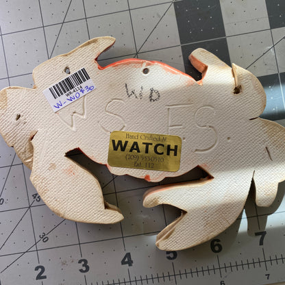 Ceramic Arts Handmade Clay Crafts Glazed Crab 6.5-inch by 4.5-inch made by Whitney Davis and Eric Stacy 4114