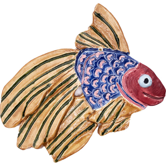 Ceramic Arts Handmade Clay Crafts Glazed Fish 6.5-inch by 5-inch made by Anonymous 4008