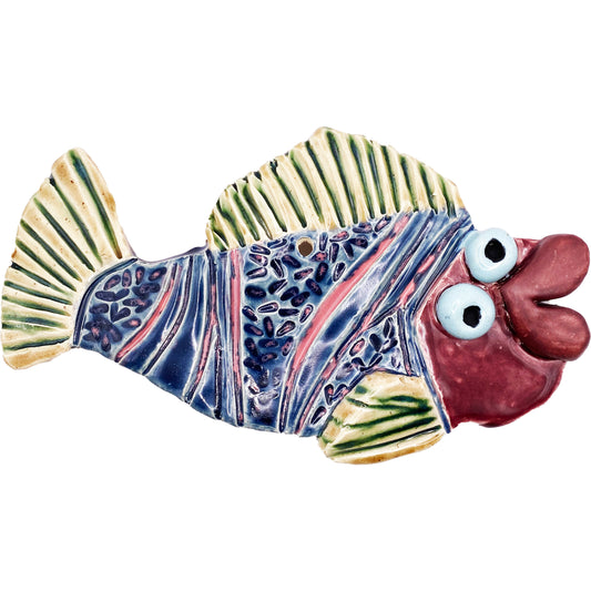 Ceramic Arts Handmade Clay Crafts Glazed Fish 7-inch by 4-inch made by Jonathan DeCosta 4037
