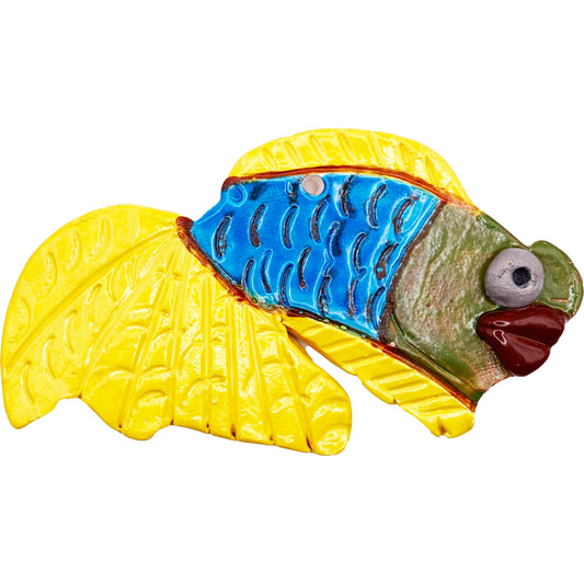 Ceramic Arts Handmade Clay Crafts Glazed Fish 7-inch by 4-inch made by Monty Chu 4025