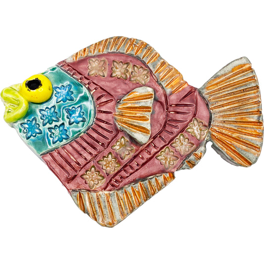 Ceramic Arts Handmade Clay Crafts Glazed Fish 7-inch by 5-inch made by Eric Stacy