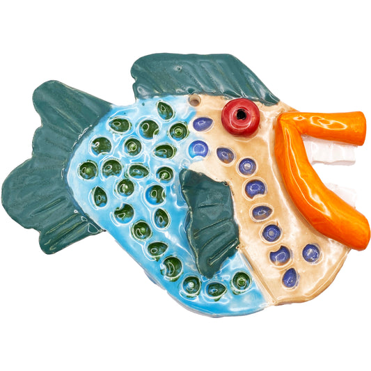 Ceramic Arts Handmade Clay Crafts Glazed Fish7-inch by 5-inch made by Eric Stacy 4017
