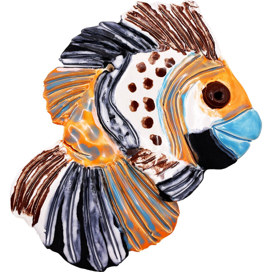 WATCH Resources Art Guild - Ceramic Arts Handmade Clay Crafts Glazed Fish 7-inch by 5.5-inch made by Lisa Uptain and Ashley Dorsett 4742
