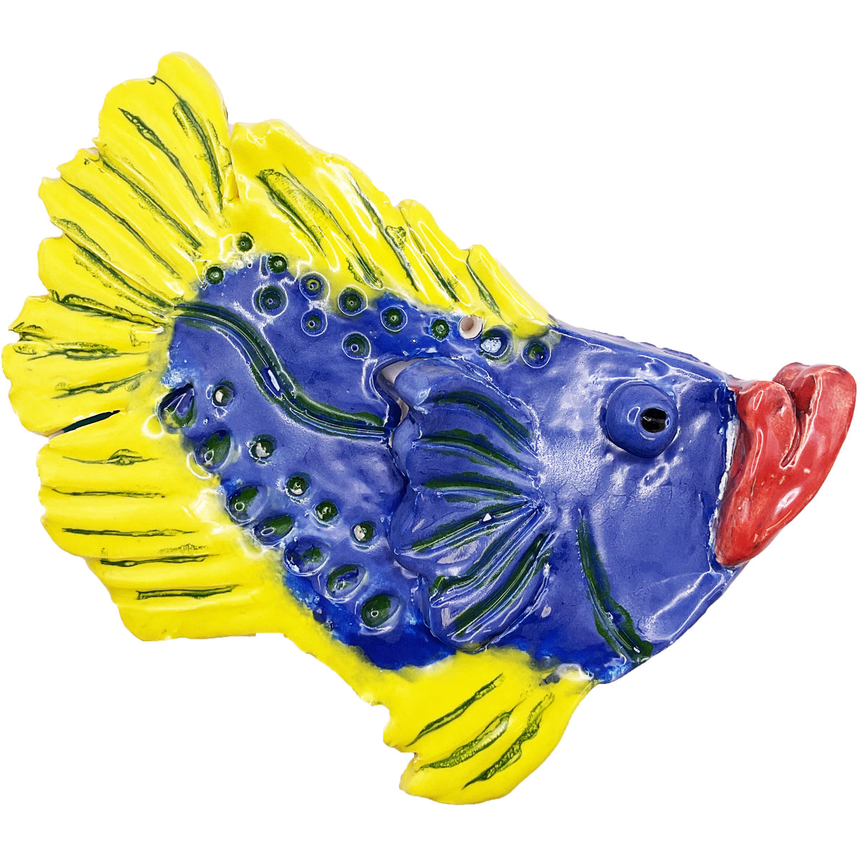 Ceramic Arts Handmade Clay Crafts Glazed Fish 7-inch by 5.5-inch made by Whitney Davis 4820