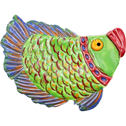 Ceramic Arts Handmade Clay Crafts Glazed Fish 7-inch by 6-inch made by Lisa Uptain 4821