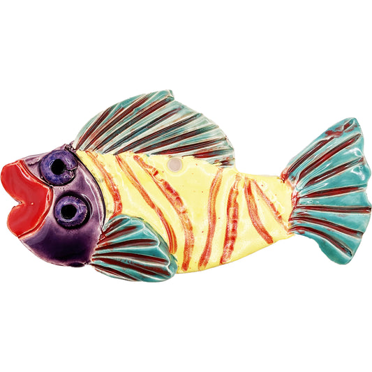 Ceramic Arts Handmade Clay Crafts Glazed Fish 7.5-inch by 4-inch made by Lisa Uptain and Anonymous 4724