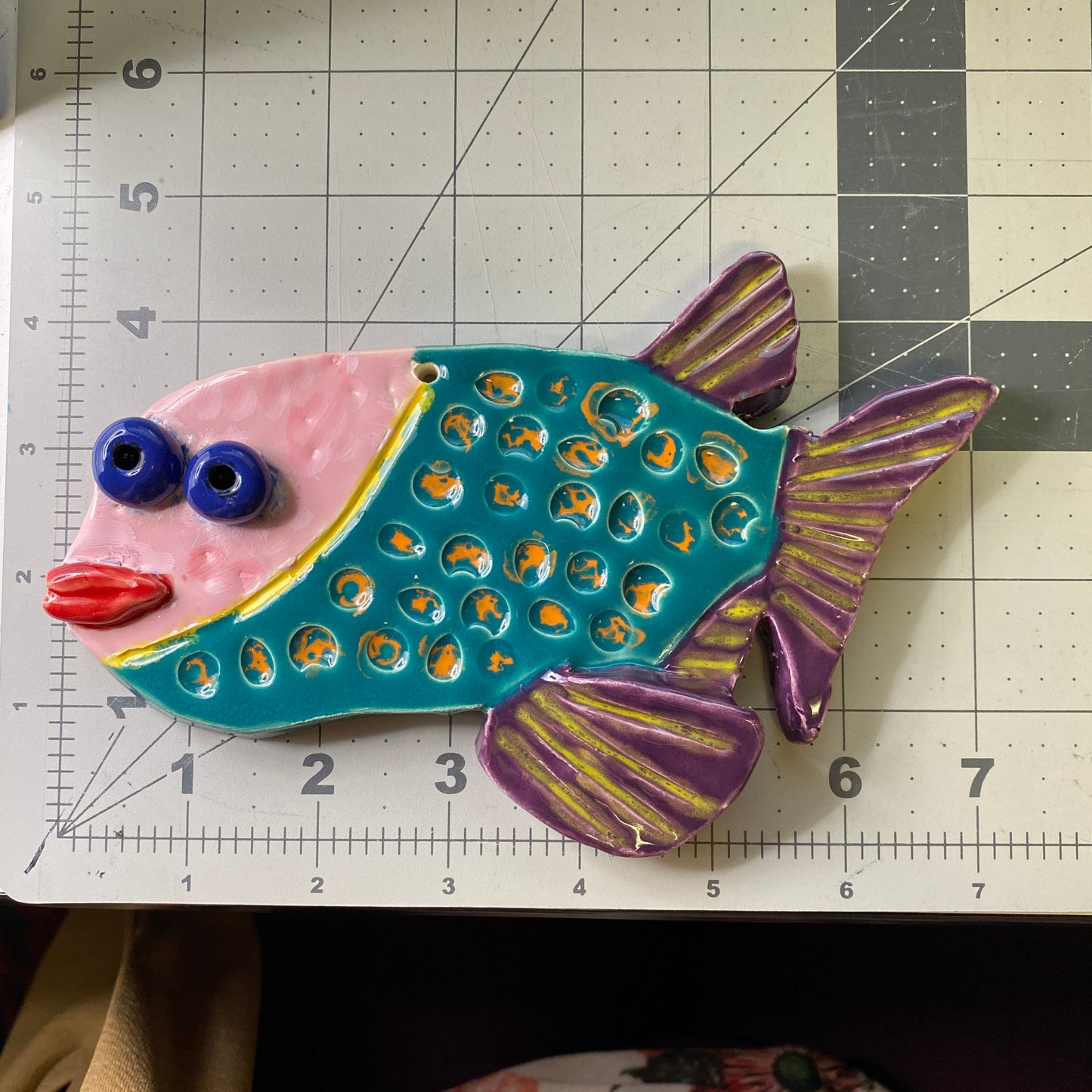 Ceramic Arts Handmade Clay Crafts Glazed Fish 7.5-inch by 4.5-inch made by Ryan Imhoff