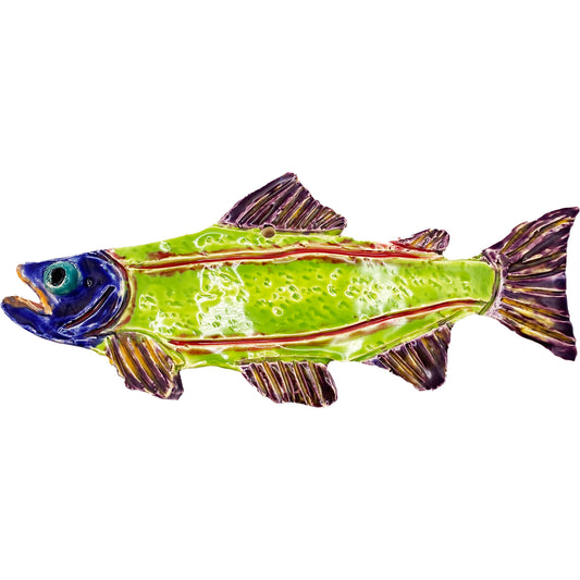Ceramic Arts Handmade Clay Crafts Glazed Fish 8-inch by 3-inch made by Brian Netzly and Ben Levine