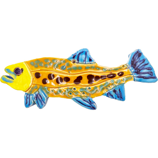 Ceramic Arts Handmade Clay Crafts Glazed Fish 8-inch by 3-inch made by Izzy Terry 4026