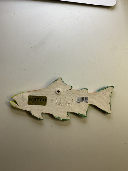 Ceramic Arts Handmade Clay Crafts Glazed Fish 8-inch by 3.5-inch made by Lisa Uptain and Anonymous 4710