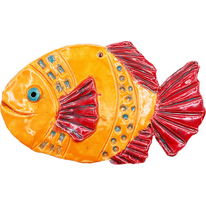 Ceramic Arts Handmade Clay Crafts Glazed Fish 8.5-inch by 5-inch made by Lisa Uptain and Andy Kohler-Crowe 4799