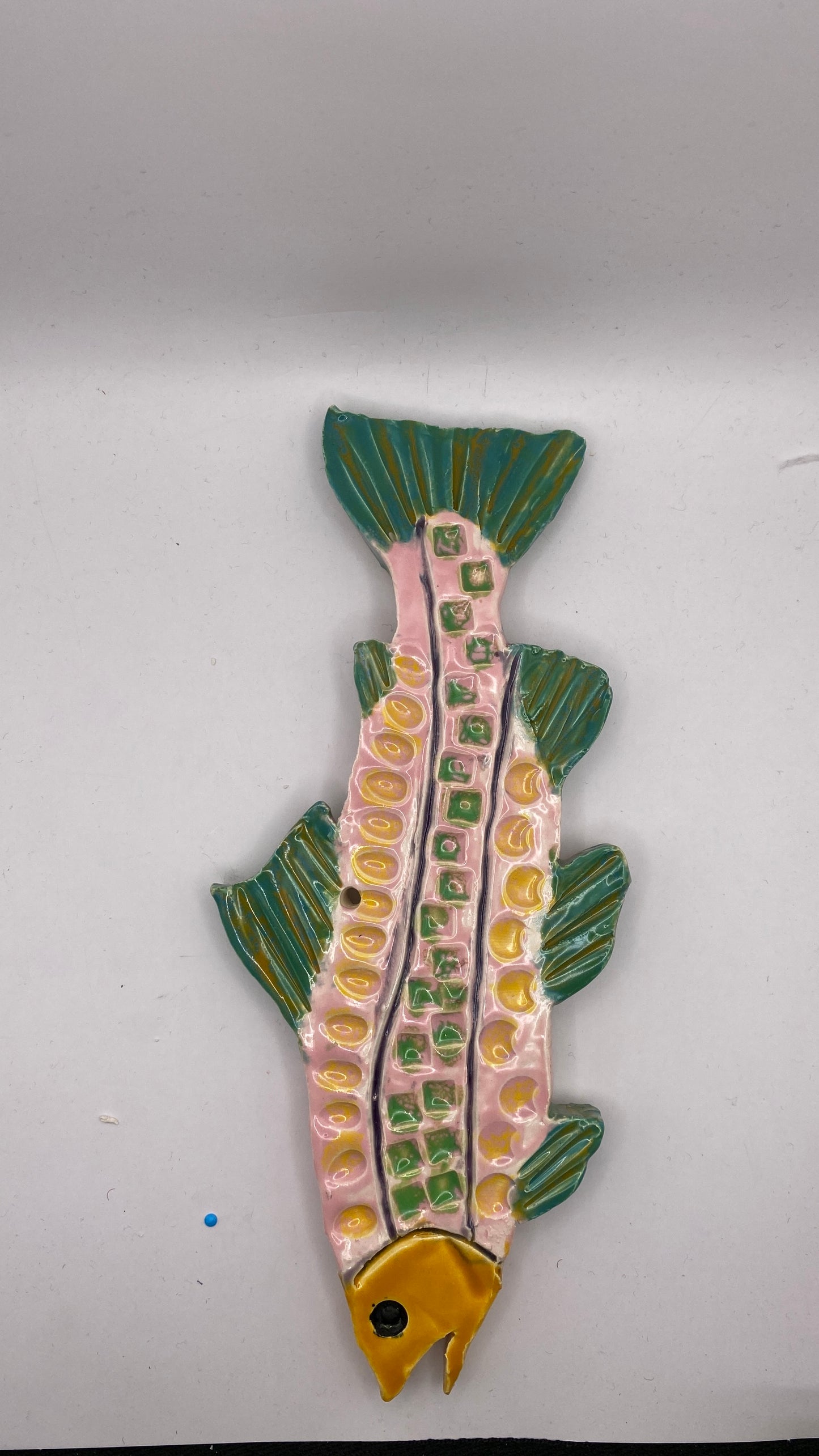 Ceramic Arts Handmade Clay Crafts Glazed Fish made by Cassandra Richardson 4004