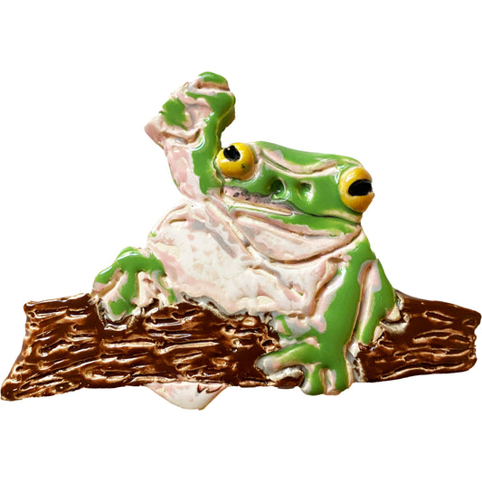 WATCH Resources Art Guild - Ceramic Arts Handmade Clay Crafts Glazed Frog 5.5-inch by 3.5-inch made by Anonymous 4491