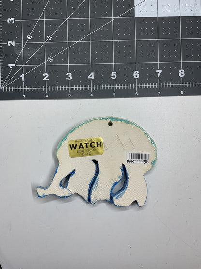 Ceramic Arts Handmade Clay Crafts Glazed Jelly Fish 5-inch by 4-inch made by Angelina Vida-White 4767