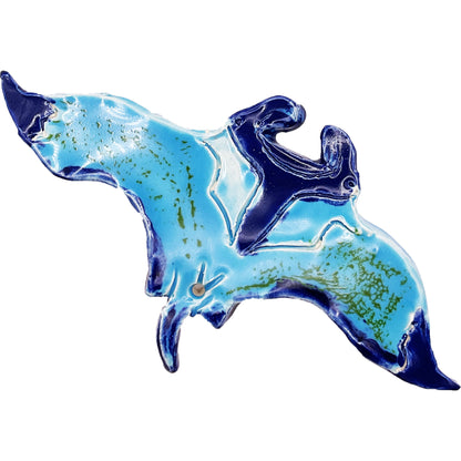 WATCH Resources Art Guild - Ceramic Arts Handmade Clay Crafts Glazed Manta Ray 3.5-inch by 6.5-inch made by Anonymous 4638
