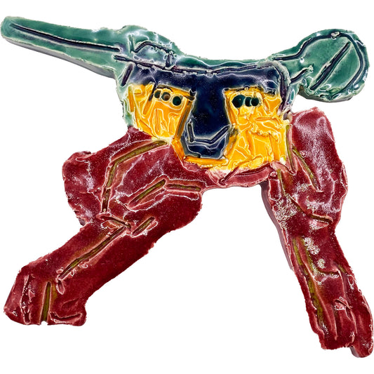 Ceramic Arts Handmade Clay Crafts Glazed Mech 6-inch by 5-inch made by Robbie Claire