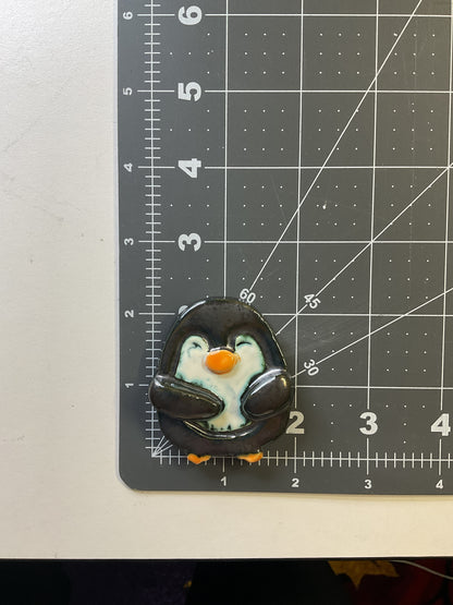 Ceramic Arts Handmade Clay Crafts Glazed Penguin 2-inch by 2-inch made by Lisa Uptain 4698