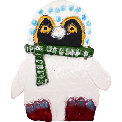WATCH Resources Art Guild - Ceramic Arts Handmade Clay Crafts Glazed Penguin 7.5-inch by 9-inch made by Andy Crowe and Ashley Dorsett 4587